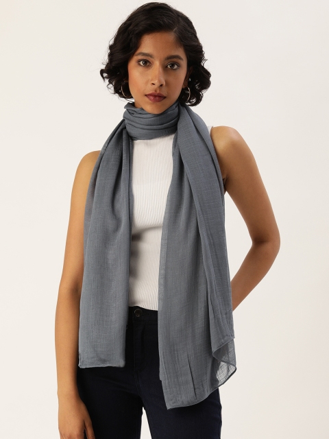 

Ayesha Women Grey Solid Scarf