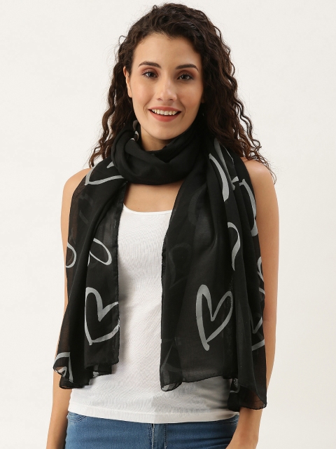 

Ayesha Women Black & Grey Printed Scarf