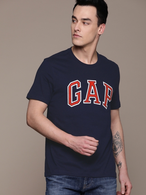 

GAP Men's Logo Crewneck T-Shirt, Navy blue