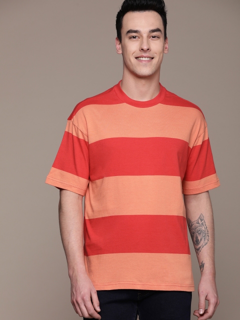 

GAP Men's Easy Heavyweight Stripe T-Shirt, Peach