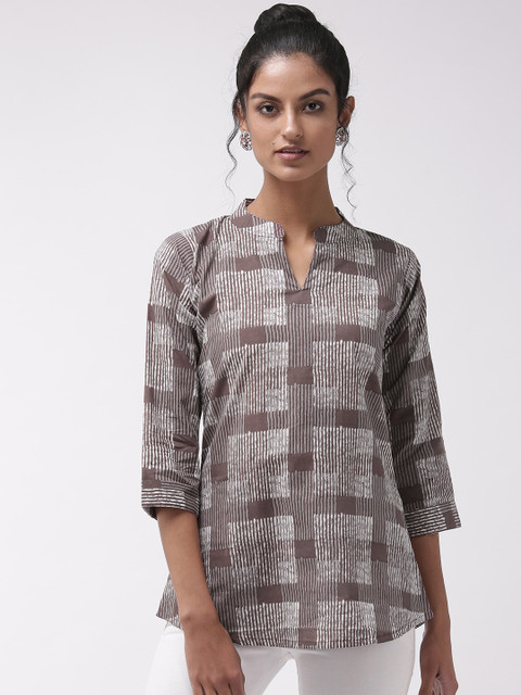 

InWeave Women Brown & White Striped Top