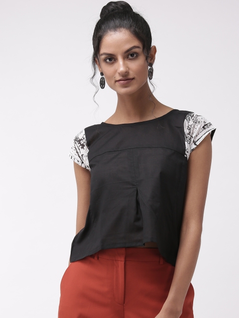 

InWeave Women Black Solid Top