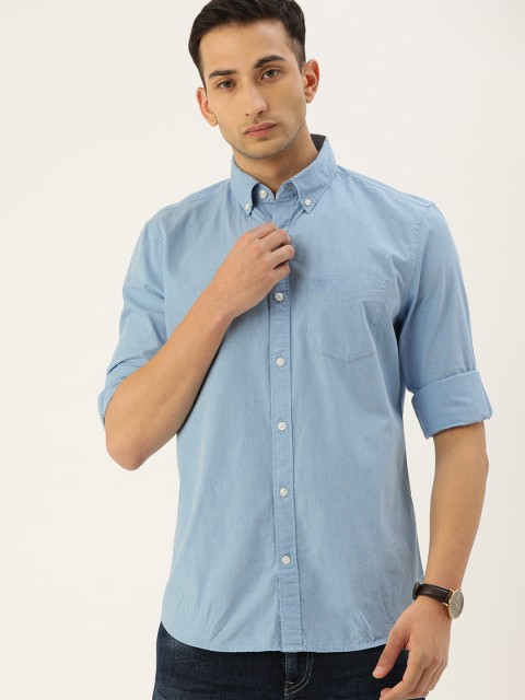 

GAP Men Blue Slim Fit Solid Casual Shirt