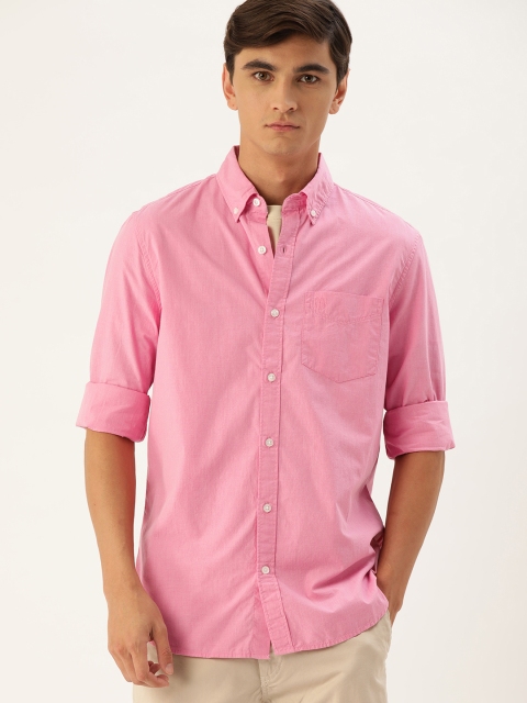 

GAP Men Pink Slim Fit Solid Casual Shirt