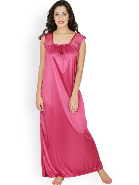 

Klamotten Magenta Satin Maxi Nightdress X48