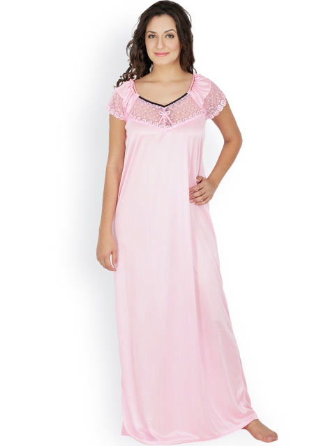 

Klamotten Pink Satin Maxi Nightdress X49