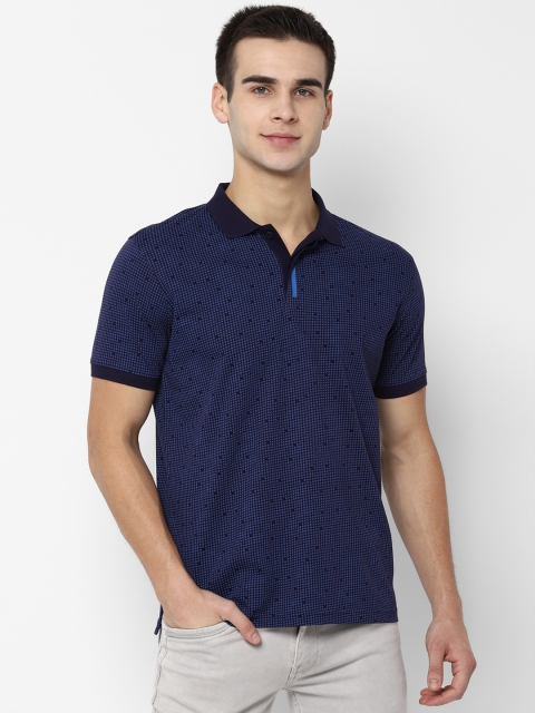 

Allen Solly Sport Men Navy Blue Solid Polo Collar T-shirt