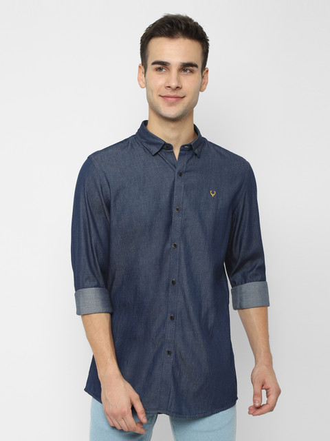 

Allen Solly Sport Men Navy Blue Slim Fit Solid Casual Shirt