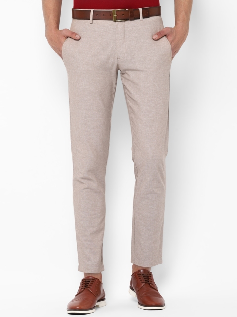 

Allen Solly Men Khaki Slim Fit Solid Regular Trousers