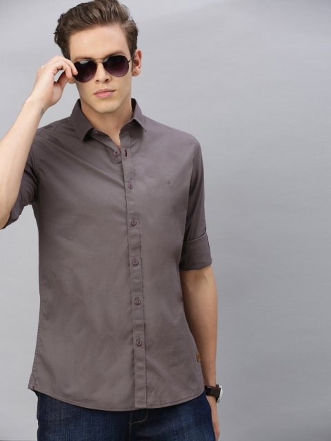 

Roadster Men Brown Regular Fit Solid Casual Shirt