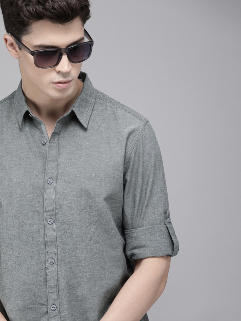 

Roadster Men Grey Regular Fit Solid Casual Shirt