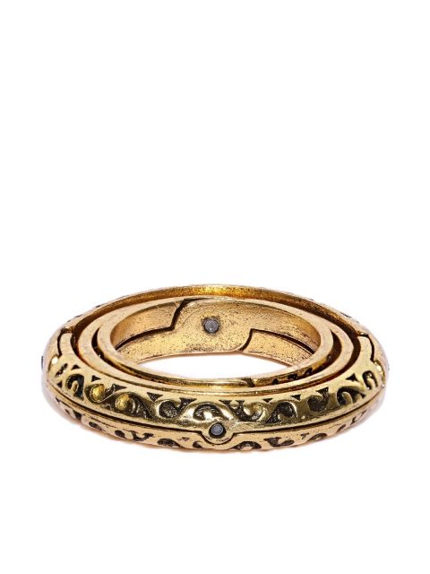 

YouBella Gold Plated Textured Spinning Finger Ring