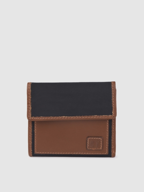 

Levis Men Brown & Black Colourblocked Three Fold Wallet