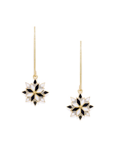 

Pipa Bella Gold-Plated & Black Floral Drop Earrings