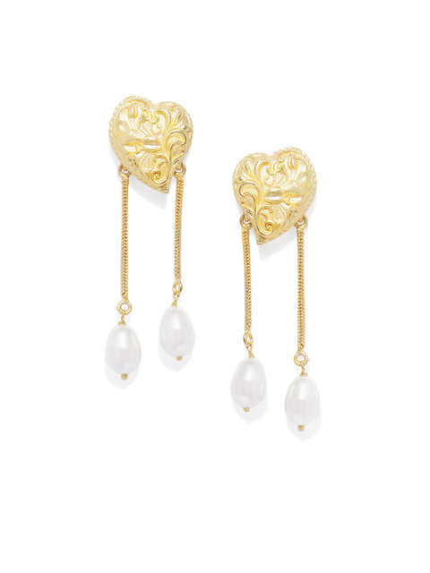 

Pipa Bella Gold-Plated Heart Shaped Drop Earrings