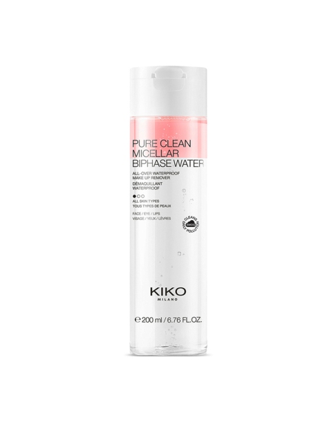 

KIKO MILANO Women Pure Clean Micellar Biphase Water Makeup Remover 200ml, Transparent