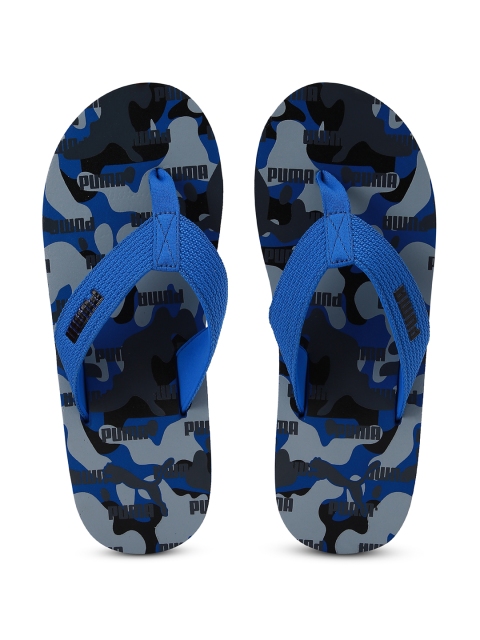 

Puma Men Blue Grey Solid Gypsum GU Thong Flip-Flops