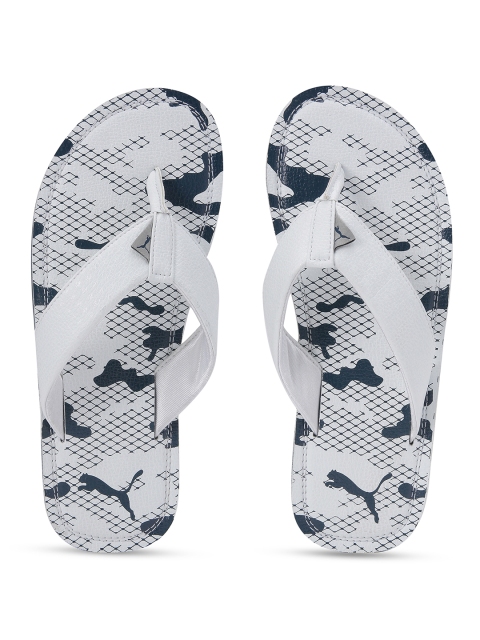 

Puma Men White & Blue Printed Keru 2.0 IDP Thong Flip-Flops