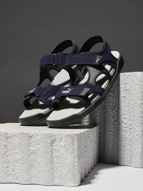 Unisex Navy Blue Glen Sports Sandals