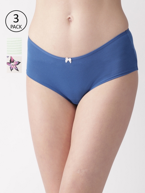 

Marks & Spencer Women Pack of 3 Boy Shorts T614131K, Blue