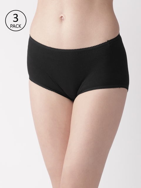 

Marks & Spencer Women Pack of 3 Solid Hipster Briefs T619393, Black