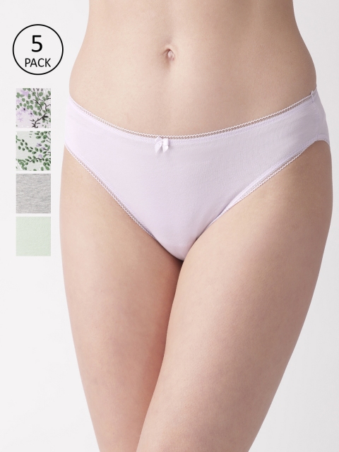 

Marks & Spencer Women Pack of 5 Basic Briefs T611238X, Green
