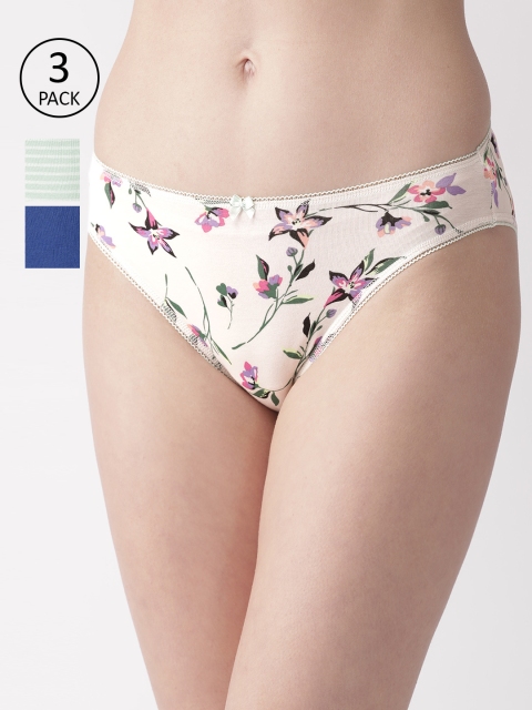 

Marks & Spencer Women Pack of 3 Basic Briefs T614130K, Blue