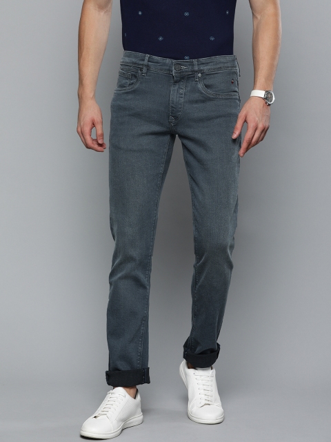 

Louis Philippe Jeans Men Grey Matt Slim Fit Low-Rise Clean Look Stretchable Jeans