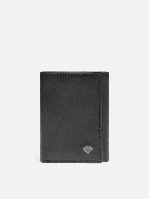 

INVICTUS Men Black Solid Leather Three Fold Wallet