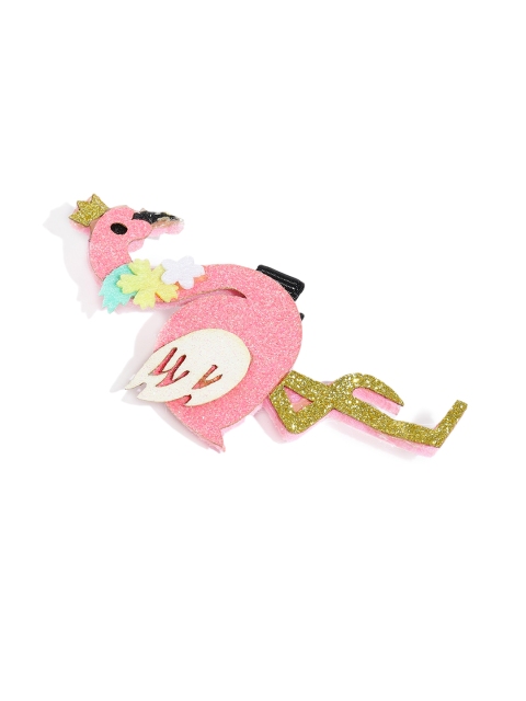 

Toniq Kids Pink Embellished Flamingo Shaped Alligator Hair Clip