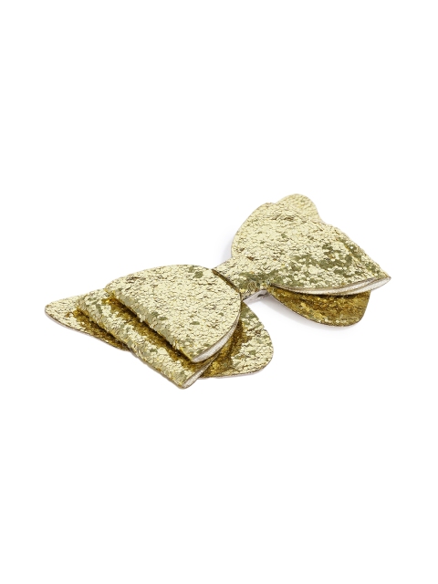 

Toniq Kids Bow-Shaped Embellished Alligator Hair Clip, Gold