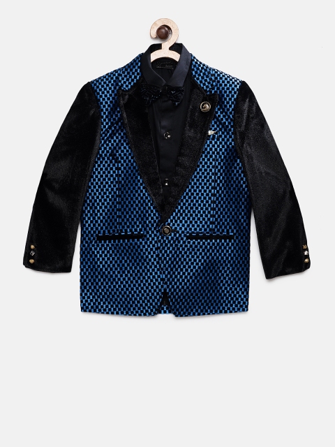 

Actuel Boys Navy Blue Regular Fit Solid Party Shirt
