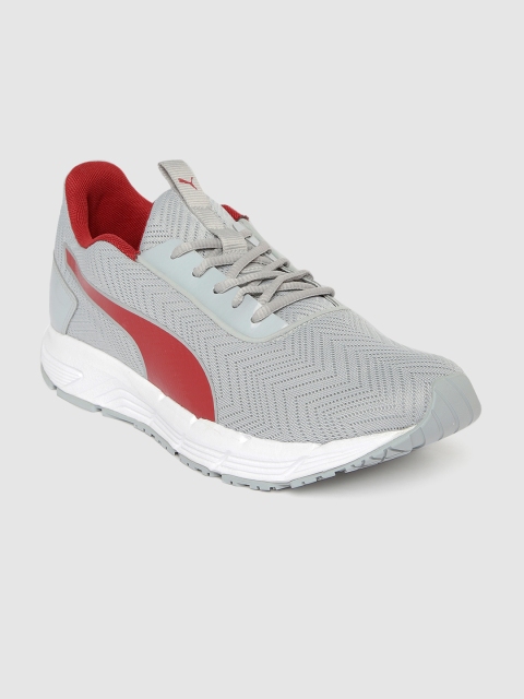 Men Grey Red Campo Running Shoes