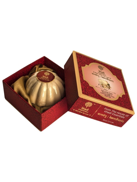 

KHADI ESSENTIALS Unisex Kamdhenu Luxe Bath Bar 90 g, Beige