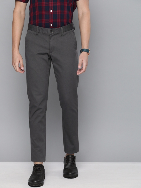 

Indian Terrain Men Grey Brooklyn Slim Fit Solid Chinos