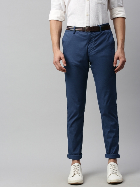 

Indian Terrain Men Blue Brooklyn Slim Fit Solid Chinos
