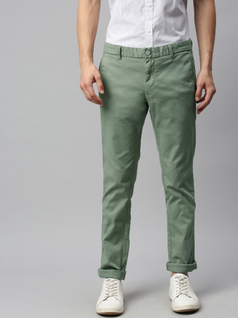 

Indian Terrain Men Green Brooklyn Slim Fit Solid Chinos