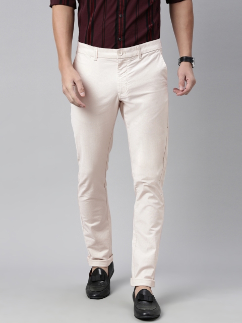 

Indian Terrain Men Beige Brooklyn Slim Fit Low-Rise Chinos Trousers