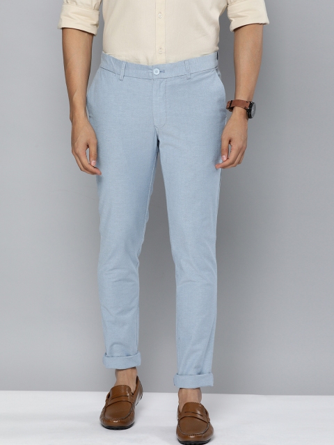 

Indian Terrain Men Blue Kruger Skinny Fit Low-Rise Chinos Trousers