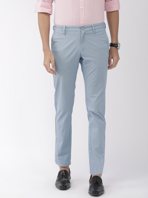 

Indian Terrain Men Blue Brooklyn Skinny Fit Printed Chinos