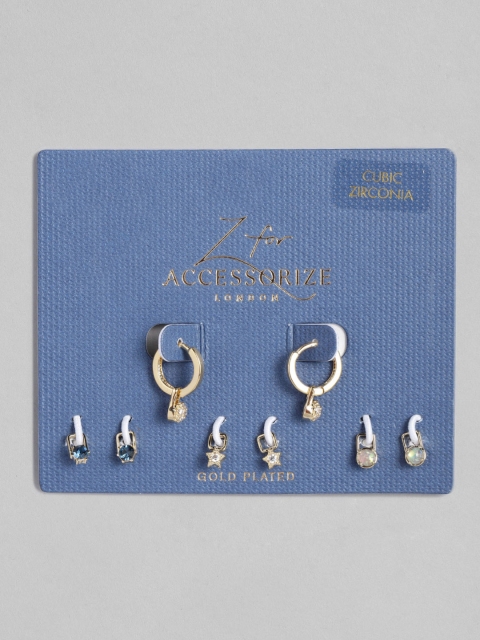 

Accessorize Gold-Plated Swarovski Crystals Studded Hoop Earrings