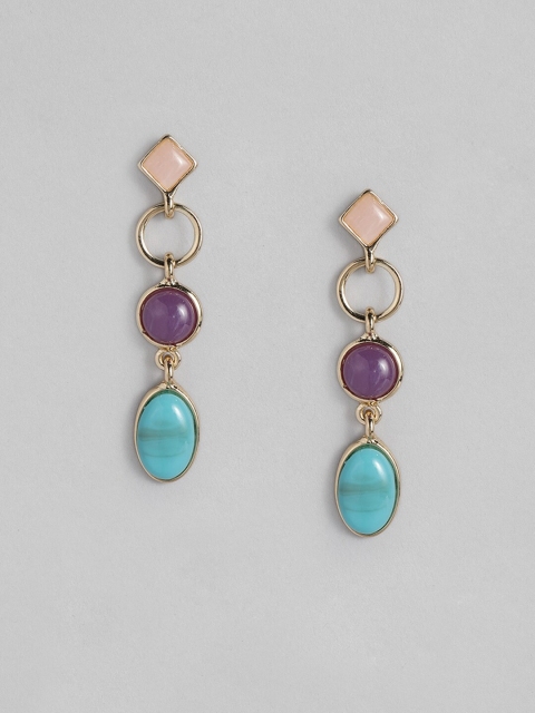 

Accessorize Pink & Purple Contemporary Drop Earrings