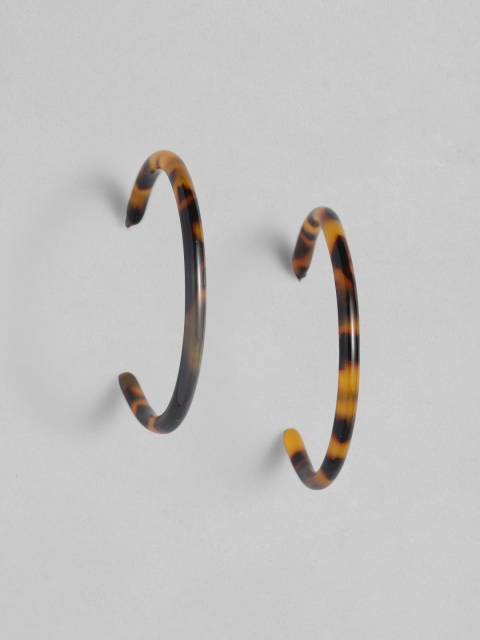 

Accessorize Brown Geometric Half Hoop Earrings