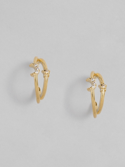 

Accessorize Gold-Toned Circular Half Hoop Earrings