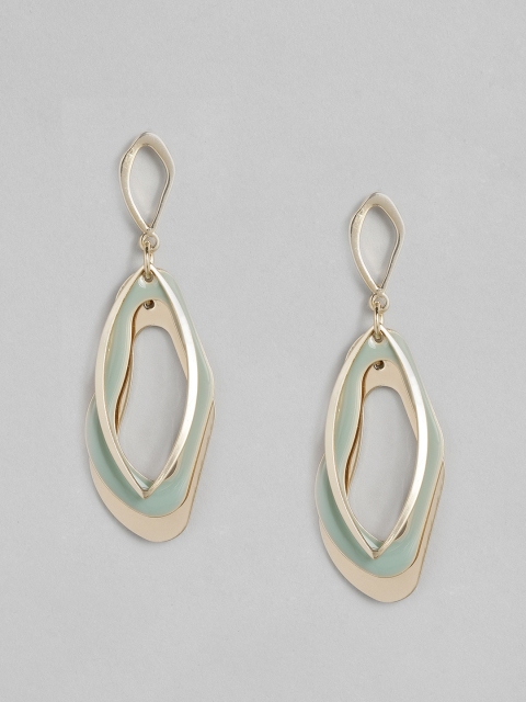 

Accessorize Gold-Toned & Green Classic Drop Earrings