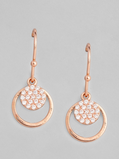 

Accessorize Rose Gold-Plated & CZ Studded Classic Drop Earrings