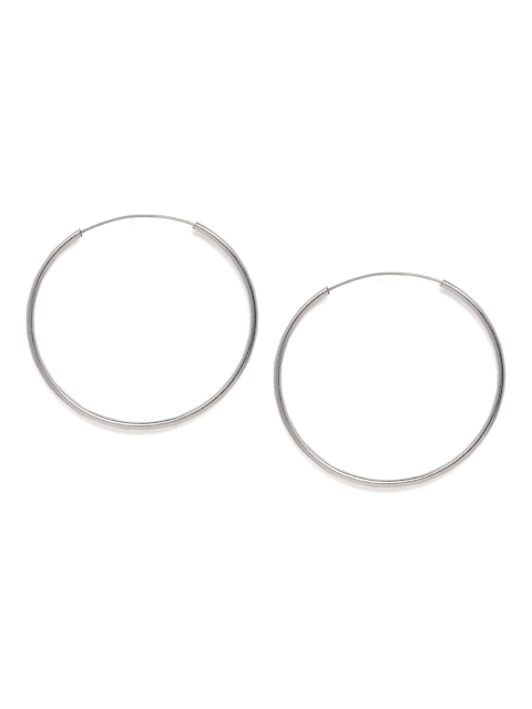 

Accessorize Silver-Toned Platinum Plated Circular Hoop Earrings