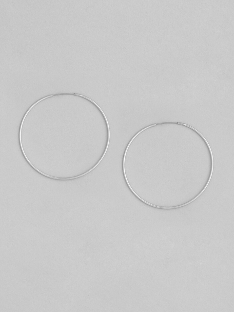 

Accessorize Silver-Toned Platinum-Plated Circular Hoop Earrings