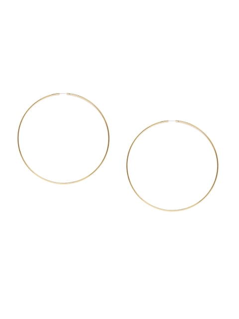 

Accessorize Gold-Toned Gold-Plated Circular Hoop Earrings