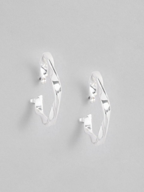 

Accessorize Silver-Toned Geometric Hoop Earrings